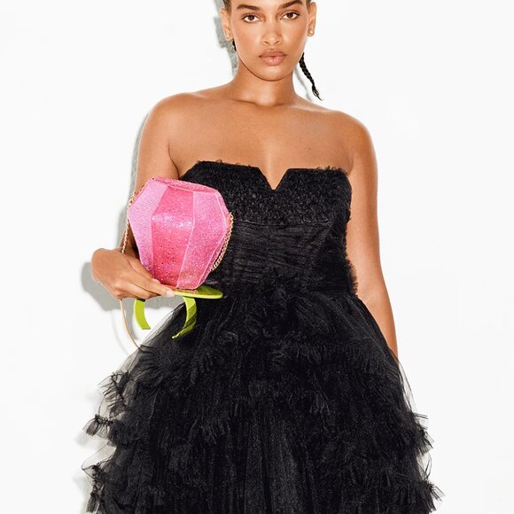 Betsey Johnson Kitsch Ring Pop Put A Ring On It Crossbody Pink Rhinestones NWT - Picture 6 of 16